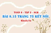 Bài 8.15 trang 75 Toán 8 Kết nối tri thức Tập 2